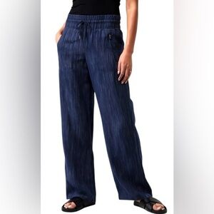 Athleta Cabo Linen Wide Leg Pant